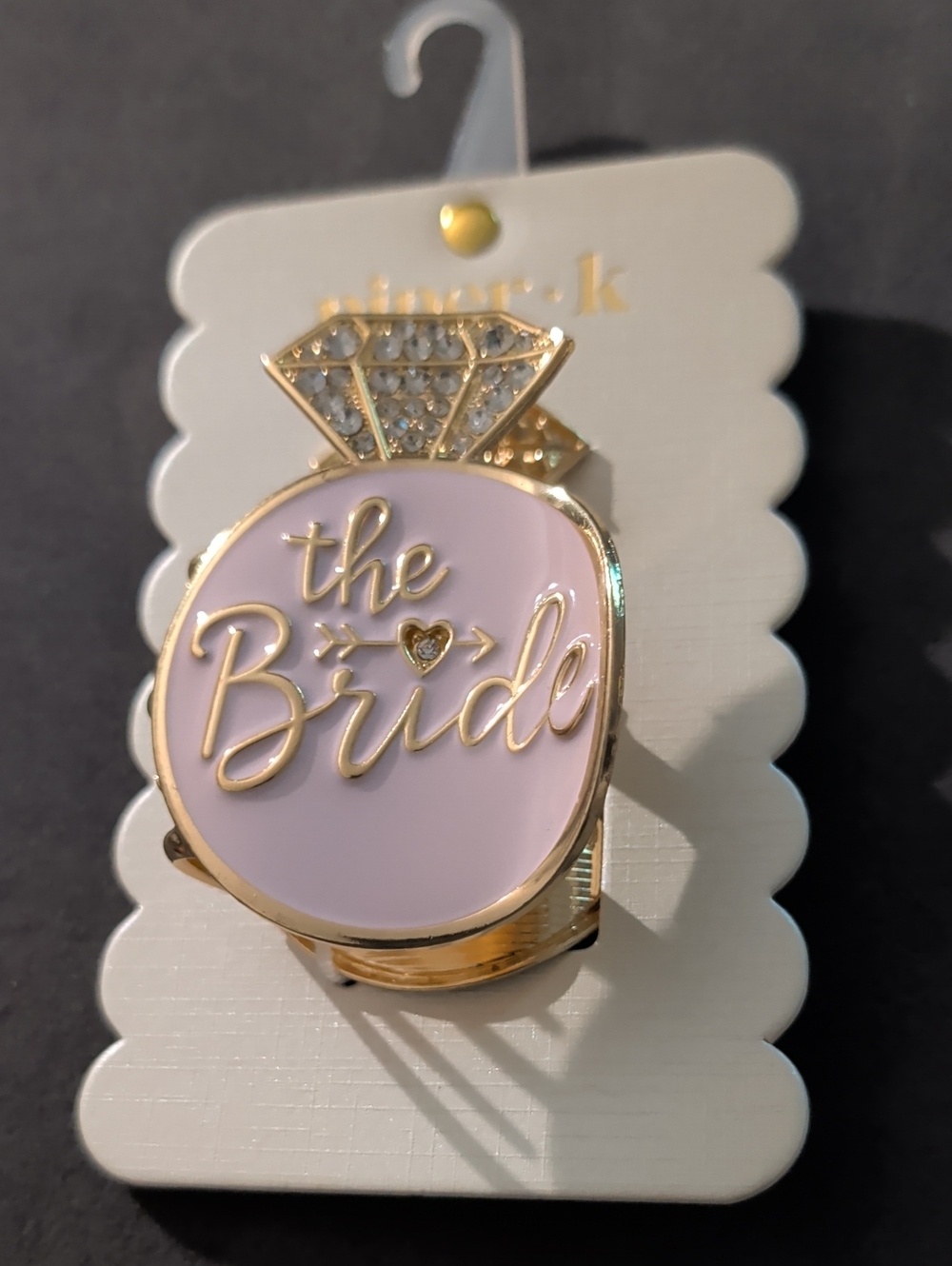 Piper K The Bride Pink Enamel Ring Hair Claw